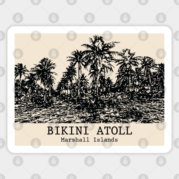 Bikini Atoll - Marshall Islands Magnet by Lakeric